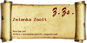 Zelenka Zsolt névjegykártya